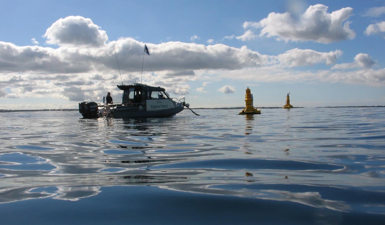 marine patrol boat in water